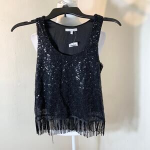 Women’s Sequin Black top size S